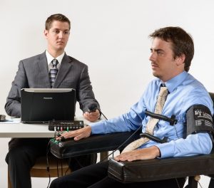 Checking on a polygraph (lie detector)